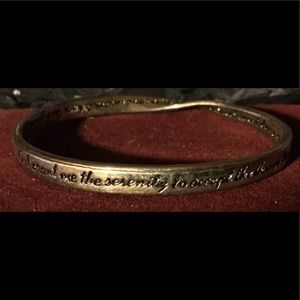Serenity Prayer Twisted Bangle SS